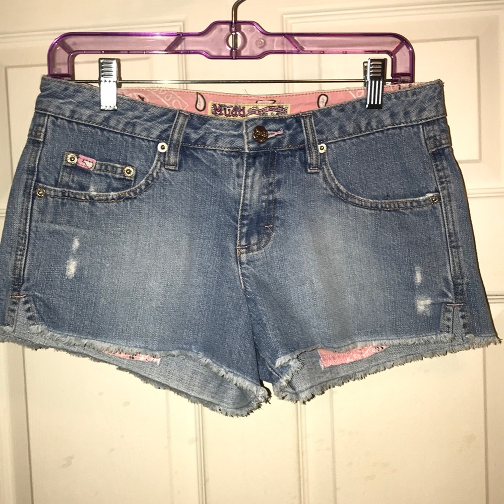 Mudd Jean Frayed Shorts